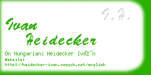 ivan heidecker business card